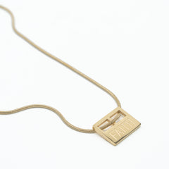 Hope Engrave 18K Gold Stainless Steel Anti Tarnish Necklace Pendant Chain For Women