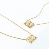 Hope Engrave 18K Gold Stainless Steel Anti Tarnish Necklace Pendant Chain For Women