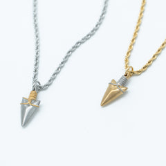 Pierce Silver 18K Gold Stainless Steel Anti Tarnish Necklace Pendant Chain For Men