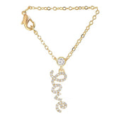 Minimal Love Charm Rose Silver Gold CZ Anti Tarnish Brass Watch Charm