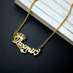 Copper Gold personalized customized Letter Name Necklace Chain For Women