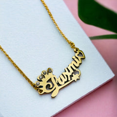 Copper Gold personalized customized Letter Name Necklace Chain For Women