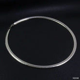 Silver Anti Tarnish Snake Choker Hasli Necklace For Women