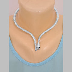 Snake 18K Gold Enamel Anti Tarnish Hasli Necklace For Women