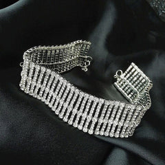 Solitaire Filigree Rhinestone Silver Anti Tarnish Necklace For Women