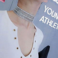 Solitaire Filigree Rhinestone Silver Anti Tarnish Necklace For Women