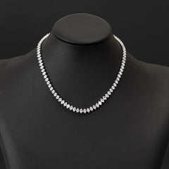 Marquise Silver Cubic Zirconia Chain Necklace For Women