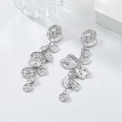 Beaten Finish Coin Silver Charm Layer Necklace For Women