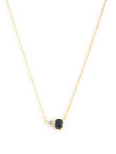 Modern Geometric Rose Silver Gold Plated CZ Anti Tarnish Brass Necklace