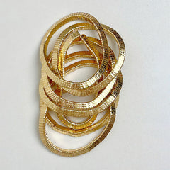 18K Gold Silver Anti Tarnish Multi-Layer Bracelet For Women