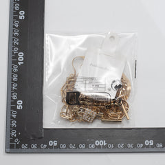 Key Lock 18K Gold Cubic Zirconia Curb Snake Chain Layer Necklace For Women