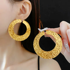 Flower Enamel 18K Gold White Anti Tarnish Stud Earring For Women