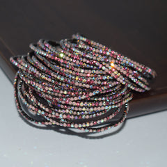 18K Gold Silver Multi Rhinestone Bracelet Bangle Adjustable For Women