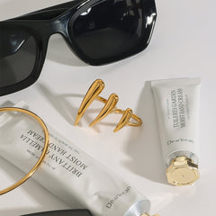 pointy 18K Gold Anti Tarnish Stainless Steel Dual Finger Ring For Women