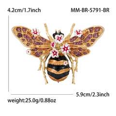 Multi Color Butterfly Gold Plated Rhinestone Brooch For Women
