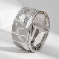 Beaten Finish 18K Gold Silver Anti Tarnish Kada Bangle Bracelet For Women