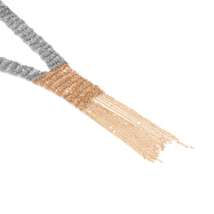 Luxury Dual Tone Tassel Gold Silver Plated Necklace For Women