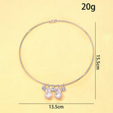 Designer Pearl & CZ Gold Silver CZ Anti Tarnish Copper Choker Necklace