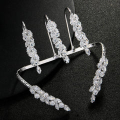 Leaf Silver Solitaire Anti Tarnish Adjustable Finger Ring For Women