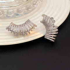 Gold Silver CZ Anti-Tarnish Copper Ear Cuff Earrings