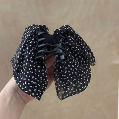 Black White Dots Cloth Hire Band Hair Accessories For Girl Women