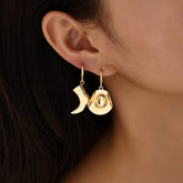 Trendy Western Boot & Hat Design Gold Plated Plain Alloy Hoop Earrings