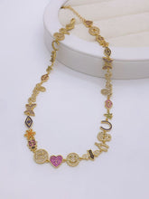 Heart Evil Eye Horse Shoe 18K Gold Cubic Zirconia Necklace for Women