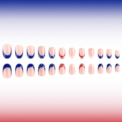 American Flag Finger Nail Pack Of 10 + Extra 14 For Women