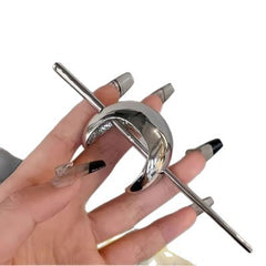 Minimalist Crescent Moon Silver Plated Alloy Hair Accessories For Women