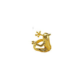 Multi Color Frog Gold Enamel Copper Adjustable Ring For Women