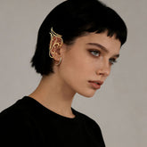 Gold Minimalist Calligraphy Plain Ear Cuff Earrings For Women Bulk