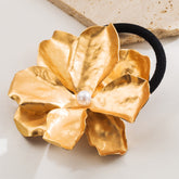 Flower Pearl 18k Gold Plated Silver Anti Tarnish Hair Band Hair Accessories For Women