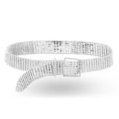 Rhinestone Belt Silver Anti Tarnish Waist Band Waist Belt For Women