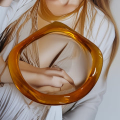 Wave Acrylic Multicolour Transparent Kada Bracelet For Women