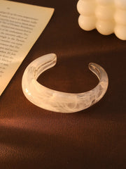 Acrylic White Orange Brown Cuff Kada Bracelet For Women