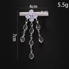 Drop Rhinestone 18K Gold Silver Hair Clips Hair Accessories For Women