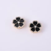 Flower Mother-Of-Pearl 18K Gold Anti Tarnish Single Shirt Button Cover For Women