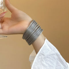 Designer Multi Strand Mesh Chain Gold Silver Plated Adjustable Bracelet