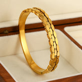Layered Gold Silver Plated Plain Alloy Cuff & Kada For Women