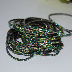 18K Gold Silver Multi Rhinestone Bracelet Bangle Adjustable For Women