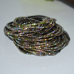 18K Gold Silver Multi Rhinestone Bracelet Bangle Adjustable For Women