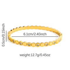 Rose Silver Gold CZ Anti Tarnish Stainless Steel Cuff & Kada For Women