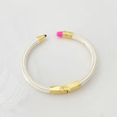 Trendy Pencil Style Gold Plated Enamel Anti Tarnish Copper Cuff & Kada