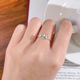 Gold Trilogy Cubic Zirconia Copper Adjustable Ring For Women