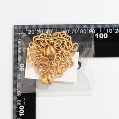 Dual Heart Toggle Lock 18K Gold Necklace Link Chain For Women