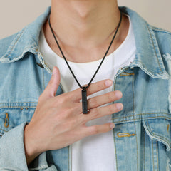 Roman Number Bar Id Gold Black Silver Atique Stainless Steel Popcorn Pendant Chain For Men