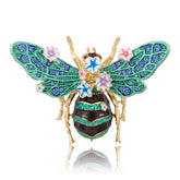 Multi Color Butterfly Gold Plated Rhinestone Brooch For Women
