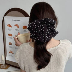Black White Dots Cloth Hire Band Hair Accessories For Girl Women