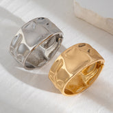 Beaten Finish 18K Gold Silver Anti Tarnish Kada Bangle Bracelet For Women