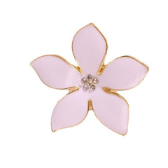 Flower Enamel White 18K Gold Plated Anti Tarnish Free Size Ring For Women